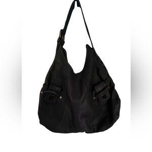 Lucky Brand Black Leather Hobo